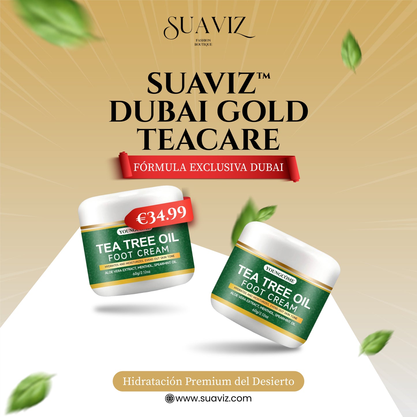 SUAVIZ™ Dubai Gold TeaCare - Crema Exclusiva Inspirada en Dubai